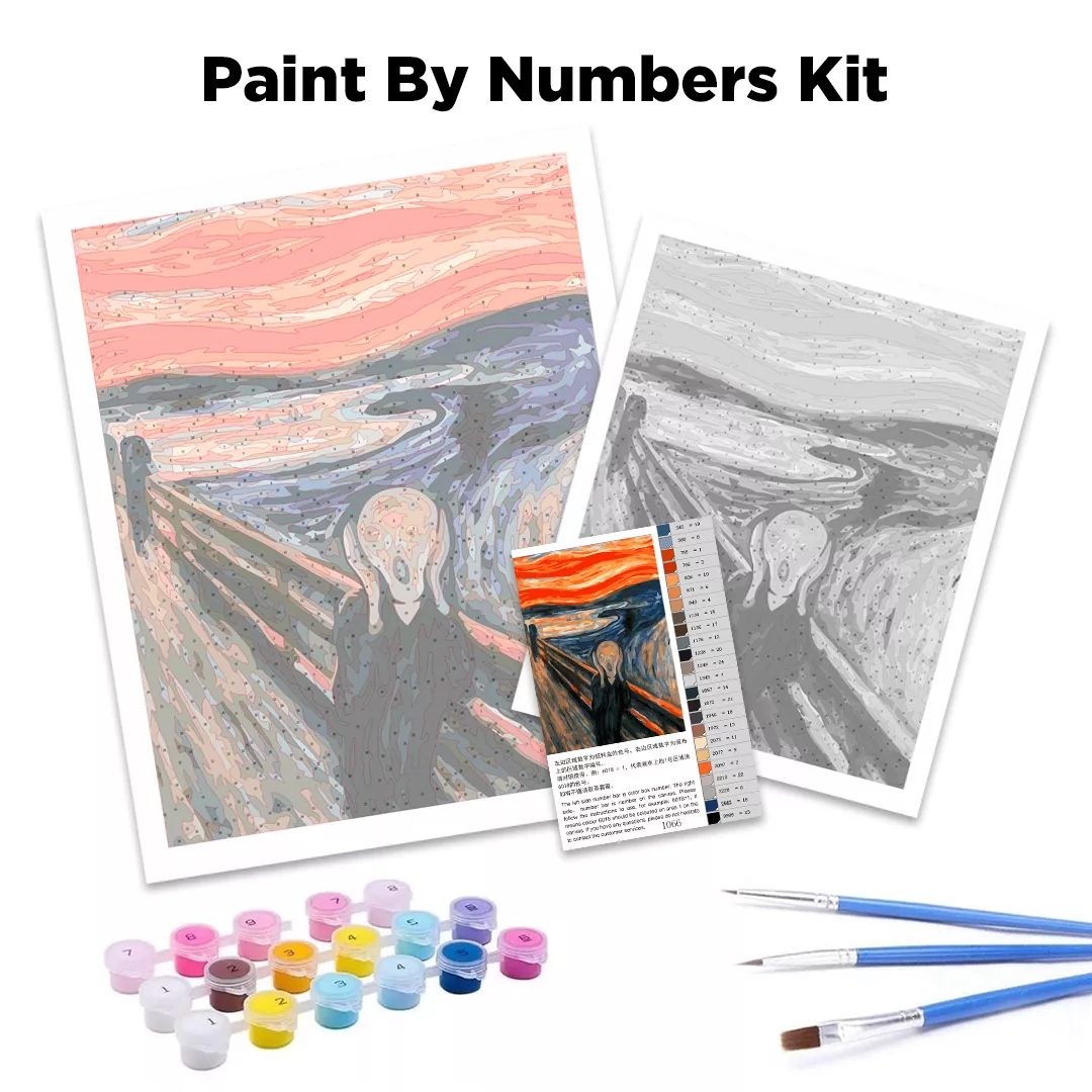 Chernobyl Ukraine Scene Paint By Numbers Kit contents