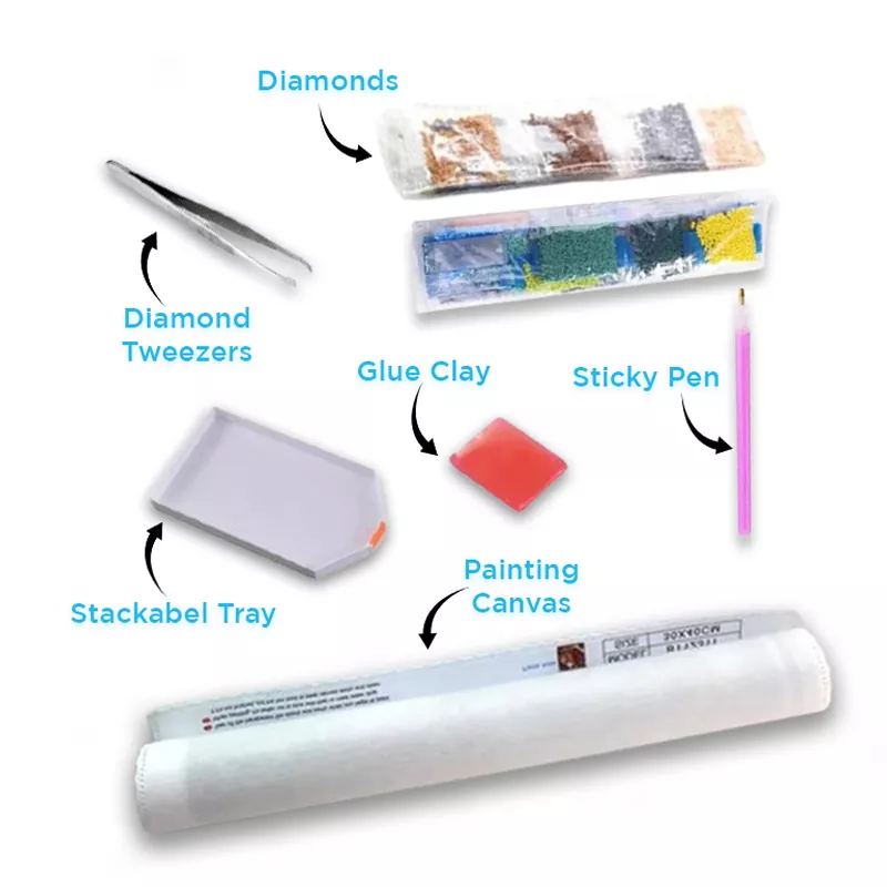 Aesthetic Claudia Hodgins Anime Diamond Painting Kit contents