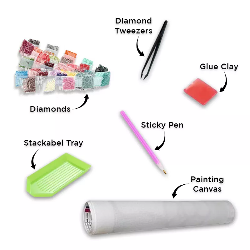 Diamond painting kit featuring Claudia Hodgins