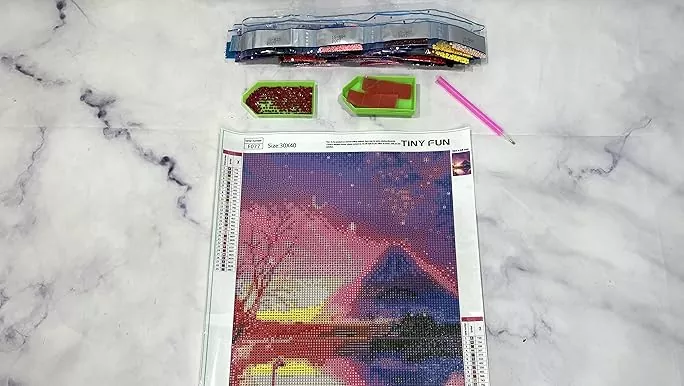 diamond painting kit workspace