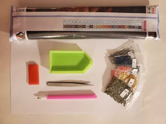 Setting up Workspace for Earthbound Retro Games Diamond Painting