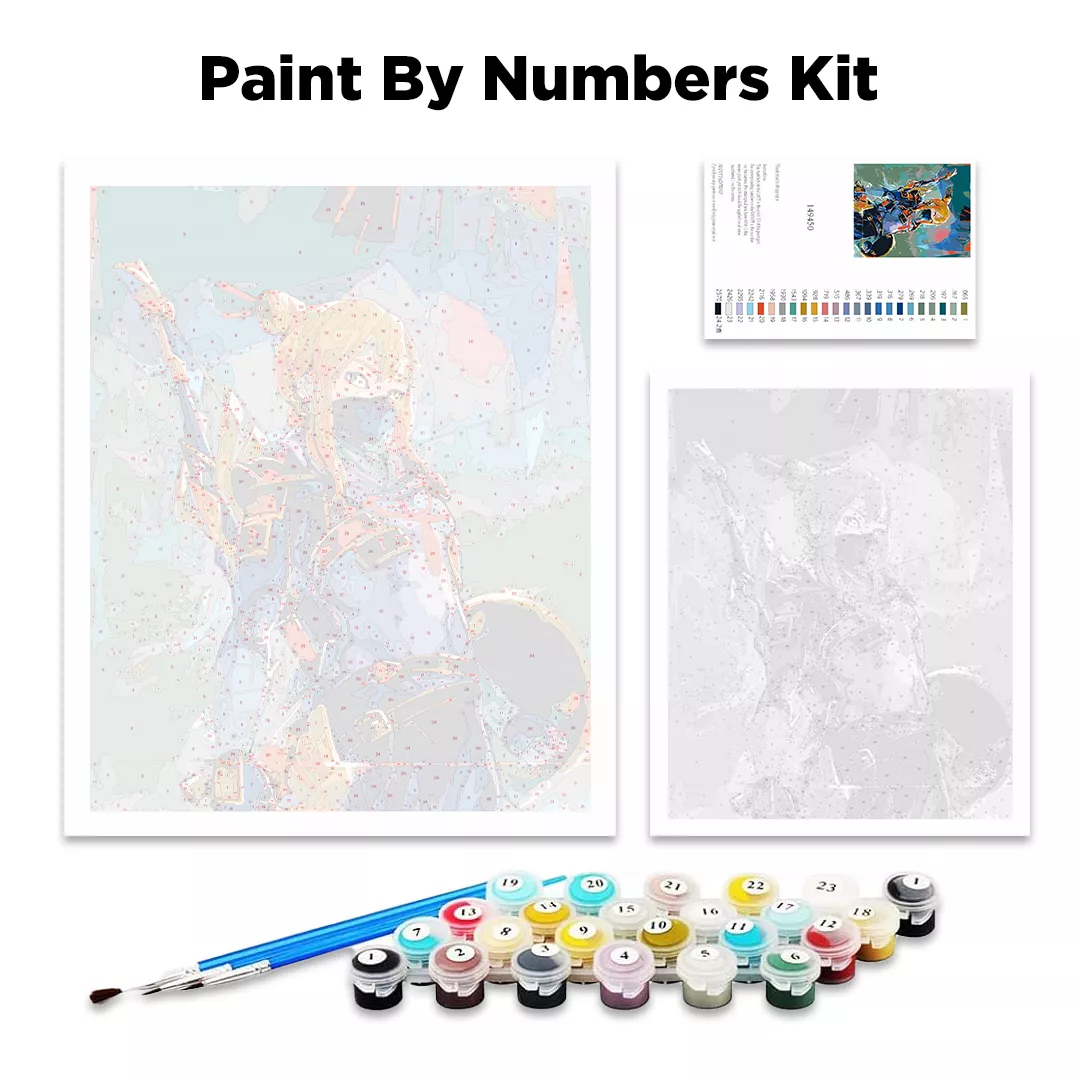 Anthony Forde Wrexham AFC Football Paint By Numbers kit contents