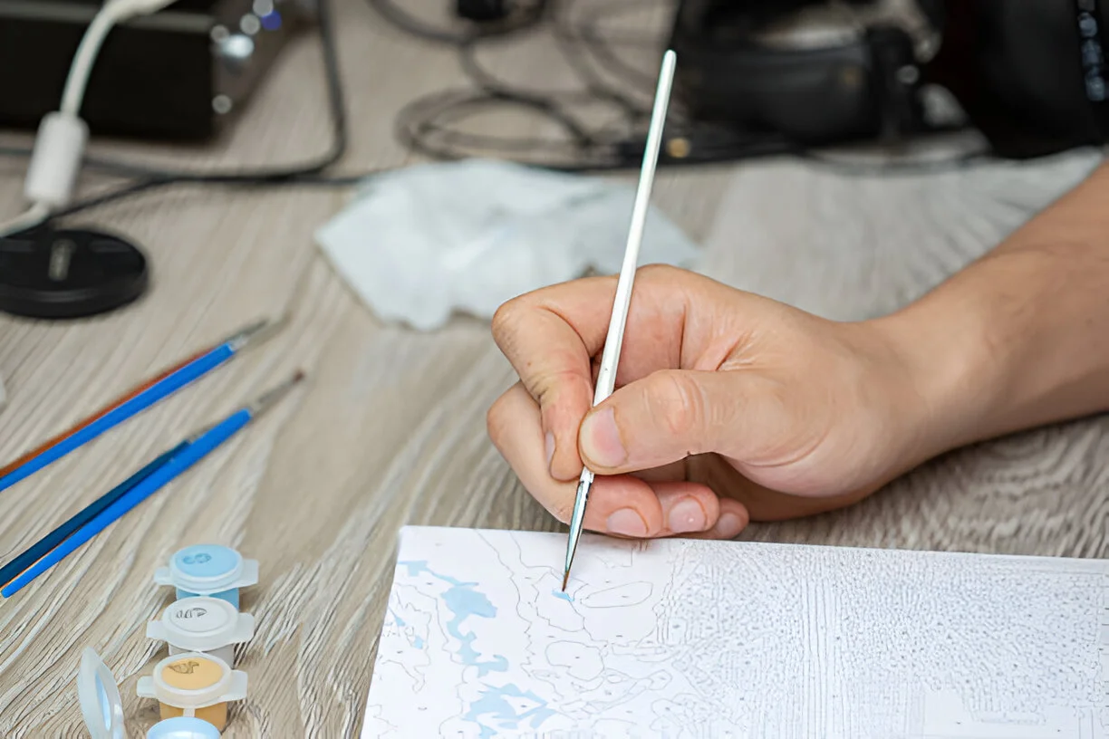 start painting by numbers on canvas