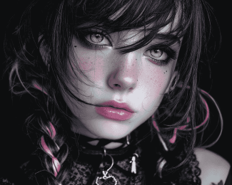 Aesthetic Emo Girl Diamond Painting