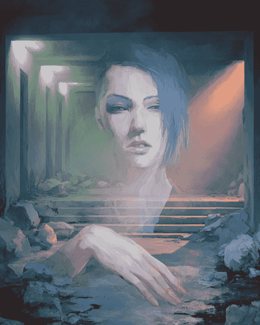 final touches on painted canvas